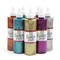 8 Pack Metallic Art Glue with Glitter Bottles - Multicolor for Crafts (8 oz, 16 Caps)
